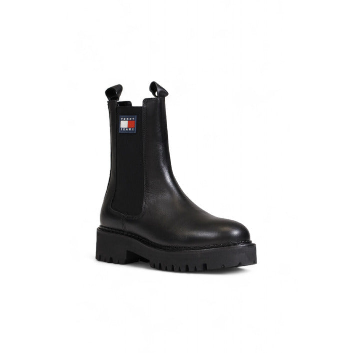 Tommy Hilfiger Logo Genuine Leather Chelsea Boots