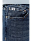 Calvin Klein Jeans Logo Organic Cotton-Blend Vintage Wash Slim Fit Jeans