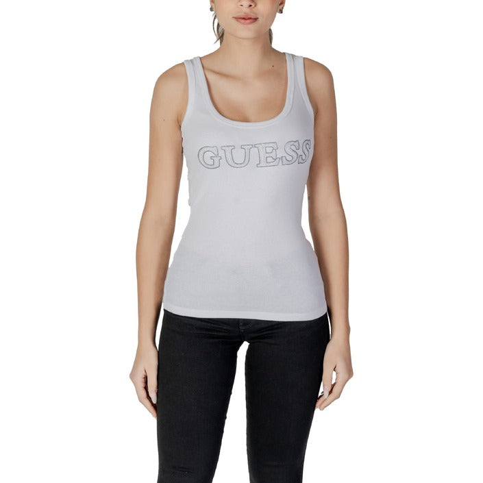 Guess Logo Stretch Cotton Tank Top