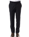 Uominitaliani Wool Suit Pants Regular Fit - Charcoal