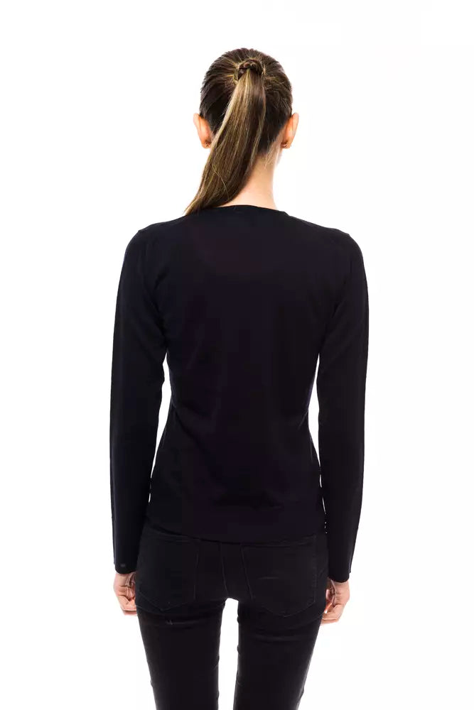 Montana Blu V-Neck Wool Sweater - Deepest Blue