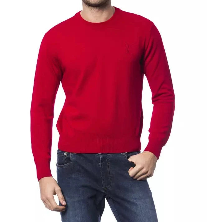 Billionaire Italian Couture Merino Wool Crewneck Sweater - Red