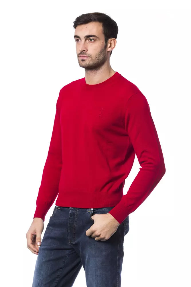 Billionaire Italian Couture Merino Wool Crewneck Sweater - Red