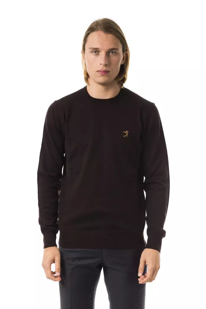 Uominitaliani Merino Wool Sweater - Deep Brown