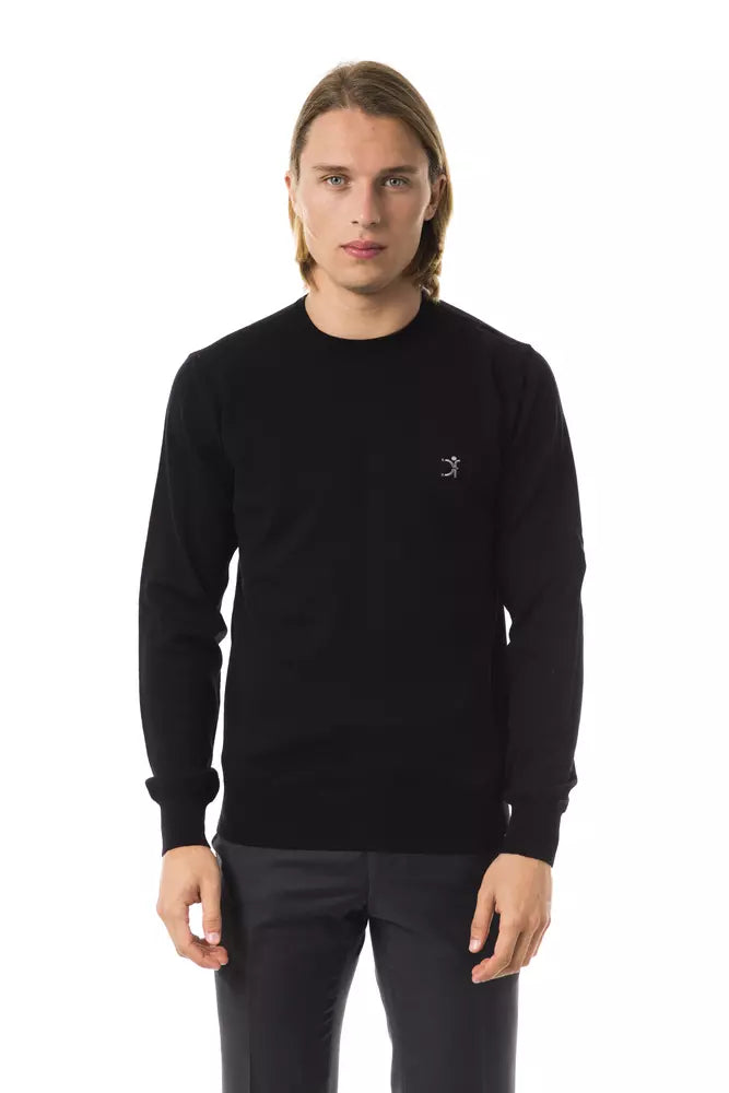 Uominitaliani Merino Wool Sweater - Black