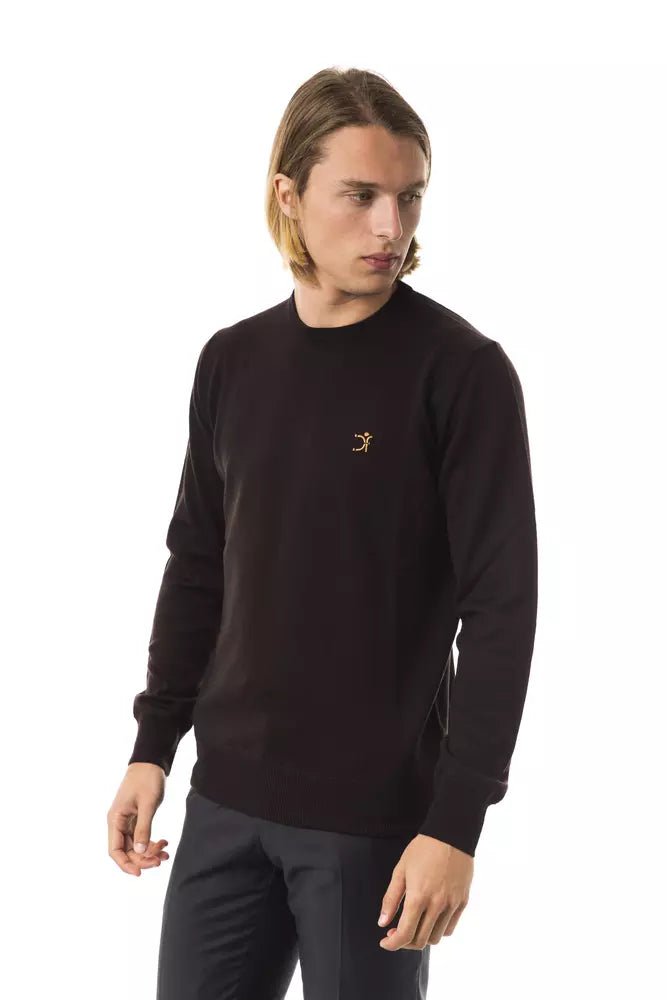 Uominitaliani Merino Wool Sweater - Deep Brown