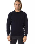 Uominitaliani Merino Wool Crewneck Sweater - Deepest Blue
