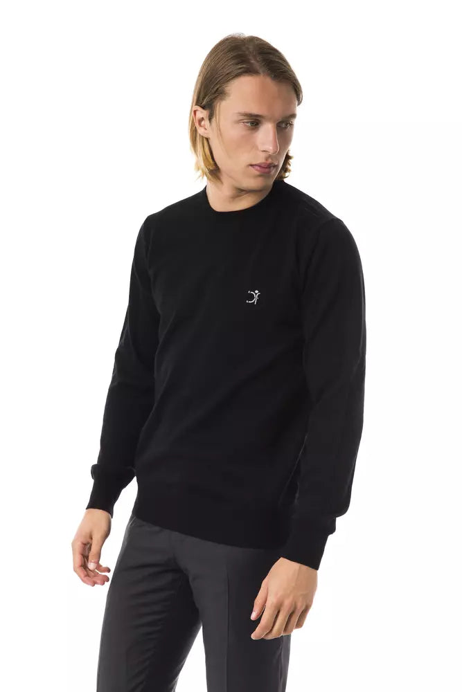 Uominitaliani Merino Wool Sweater - Black