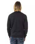 Uominitaliani Merino Wool V-Neck Sweater - Gray/Grey (Red Logo)