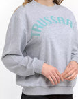 Trussardi Cotton Sweatshirt - Marle Gray/Grey - Made In Italy