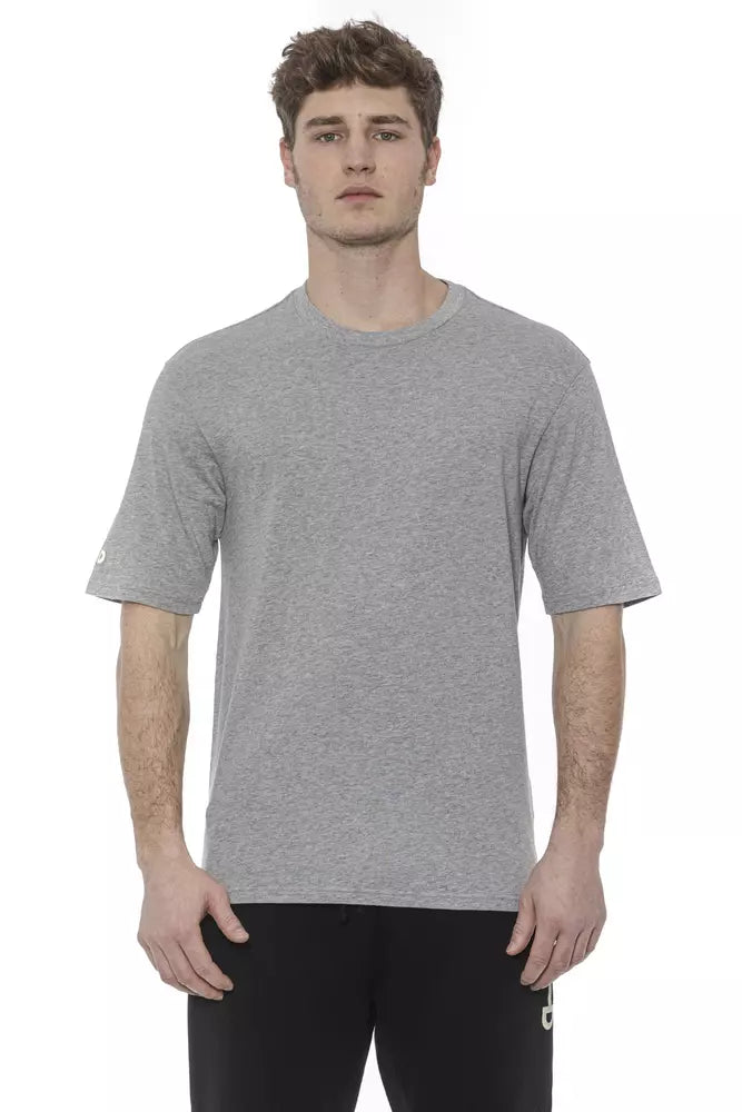 Tond Logo Cotton T-Shirt - Marle Gray/Grey - Made In Italy