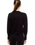 Montana Blu V-Neck Wool Sweater - Black - Made In Italy