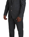 Dolce & Gabbana Martini Vest, Blazer & Pants 3-Piece Suit - Gray/Grey