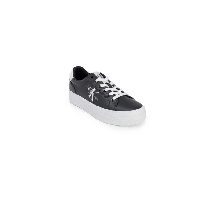 Calvin Klein Jeans Logo Leather Chunky Sole Low Top Lace-Up Sneakers