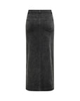 Only Front Buttoned Denim Midi-Maxi Skirt - Grey