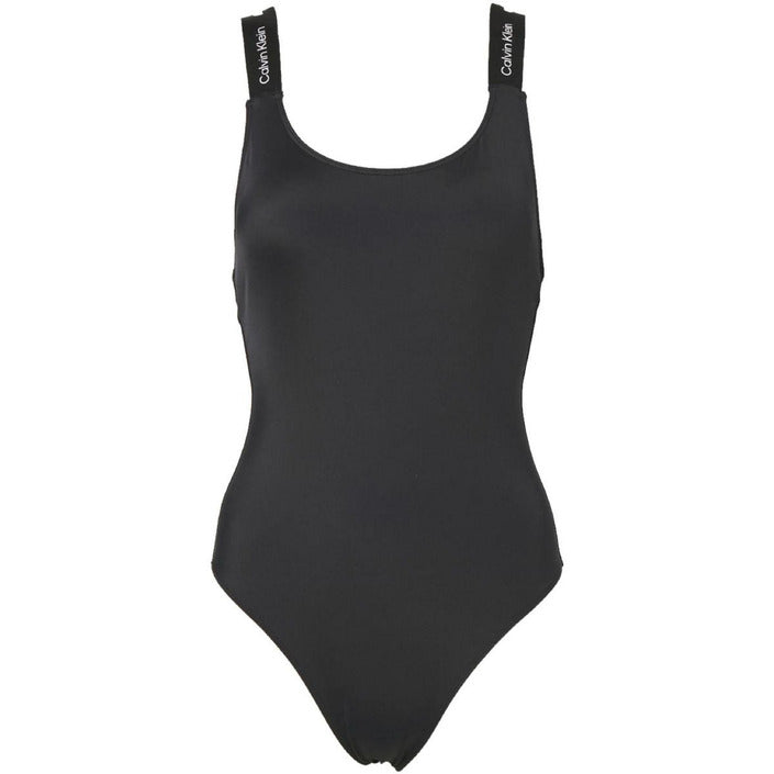 Calvin Klein Logo One Piece Swimsuit Black