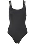 Calvin Klein Logo One Piece Swimsuit Black