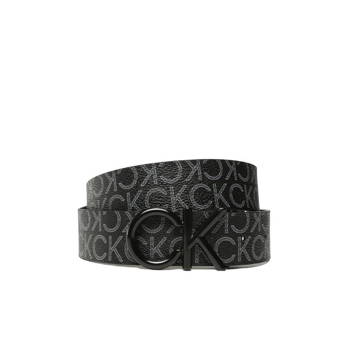 Calvin Klein Logo Buckle Black Belt