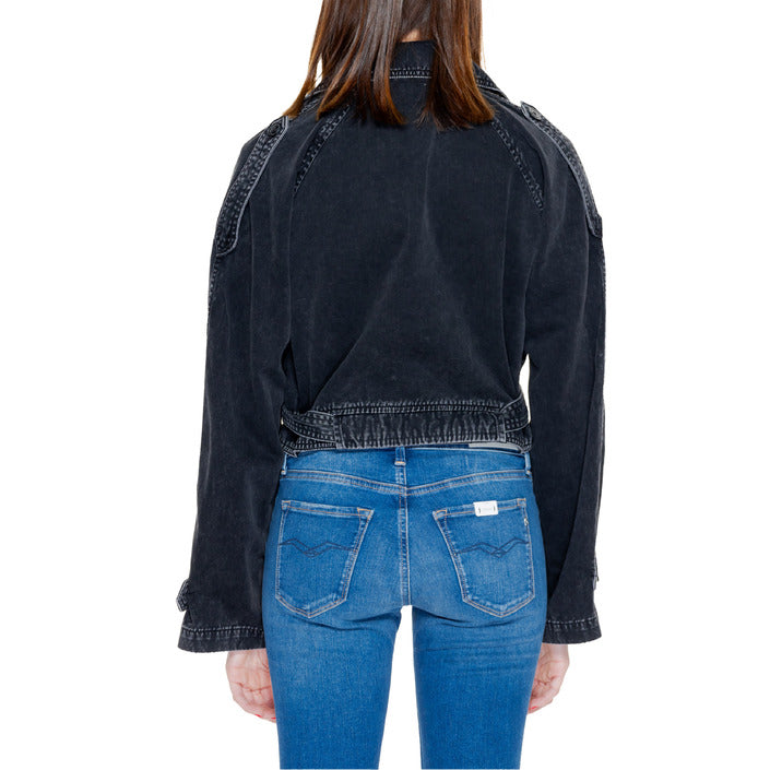 Only Crop Double-Breasted Denim Jacket