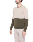Liu Jo Minimalist Pure Cotton Colorblock Sweater