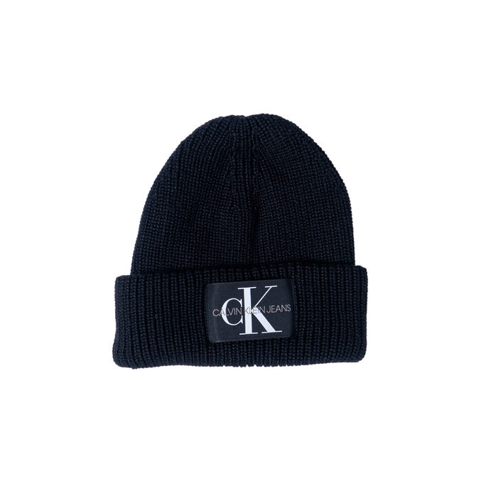 Calvin Klein Logo Wool Blend Black Beanie