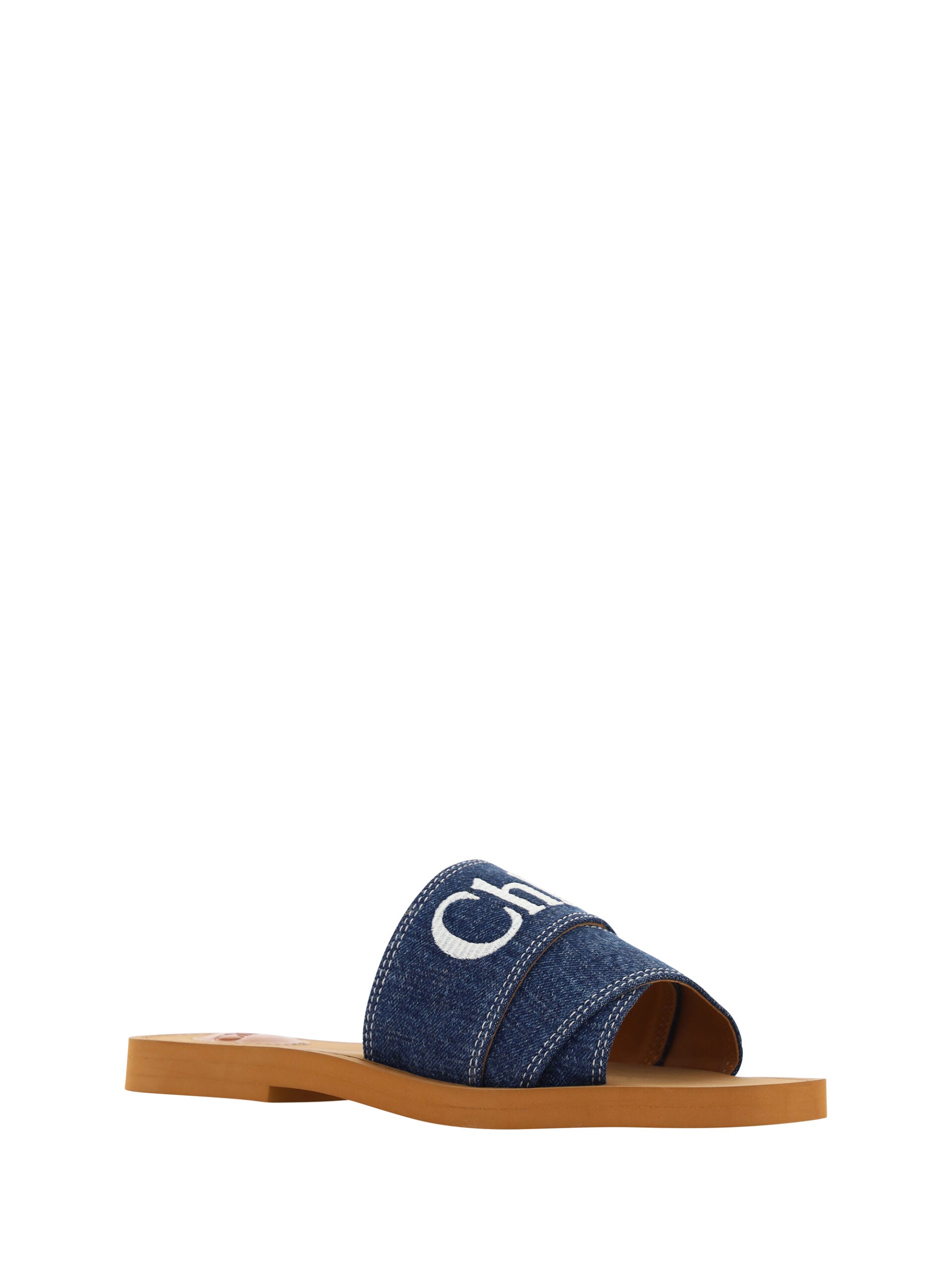 Chloé Denim Resort Flat Sandals