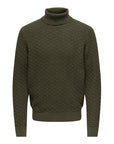 Only & Sons Minimalist Turtleneck 100% Cotton Sweater