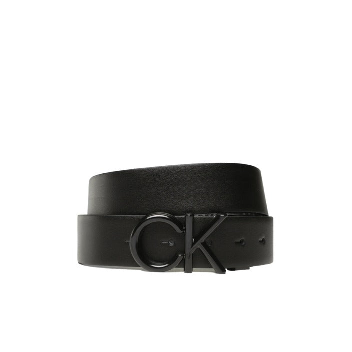 Calvin Klein Logo Buckle Black Belt