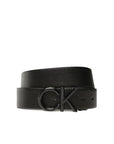 Calvin Klein Logo Buckle Black Belt