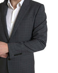 Dolce & Gabbana Martini Checkered Blazer & Pants 2 Piece Suit - Gray/Grey