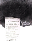 Dolce & Gabbana Leather & Fur Long Gloves - Black - Medium