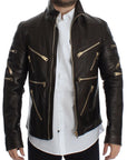 Dolce & Gabbana Collar Leather Jacket - Brown
