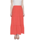 JDY Tiered Maxi Skirt - Orange