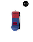 Hugo Logo Cotton-Blend Midi Quarter Socks - 2 Pack