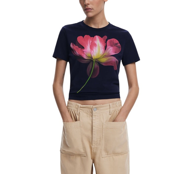 Desigual Floral Cotton Stretch Top