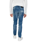 Icon Logo & Chain Light Wash Ripped Skinny Jeans