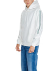 Calvin Klein Jeans Logo Hooded Pullover - white