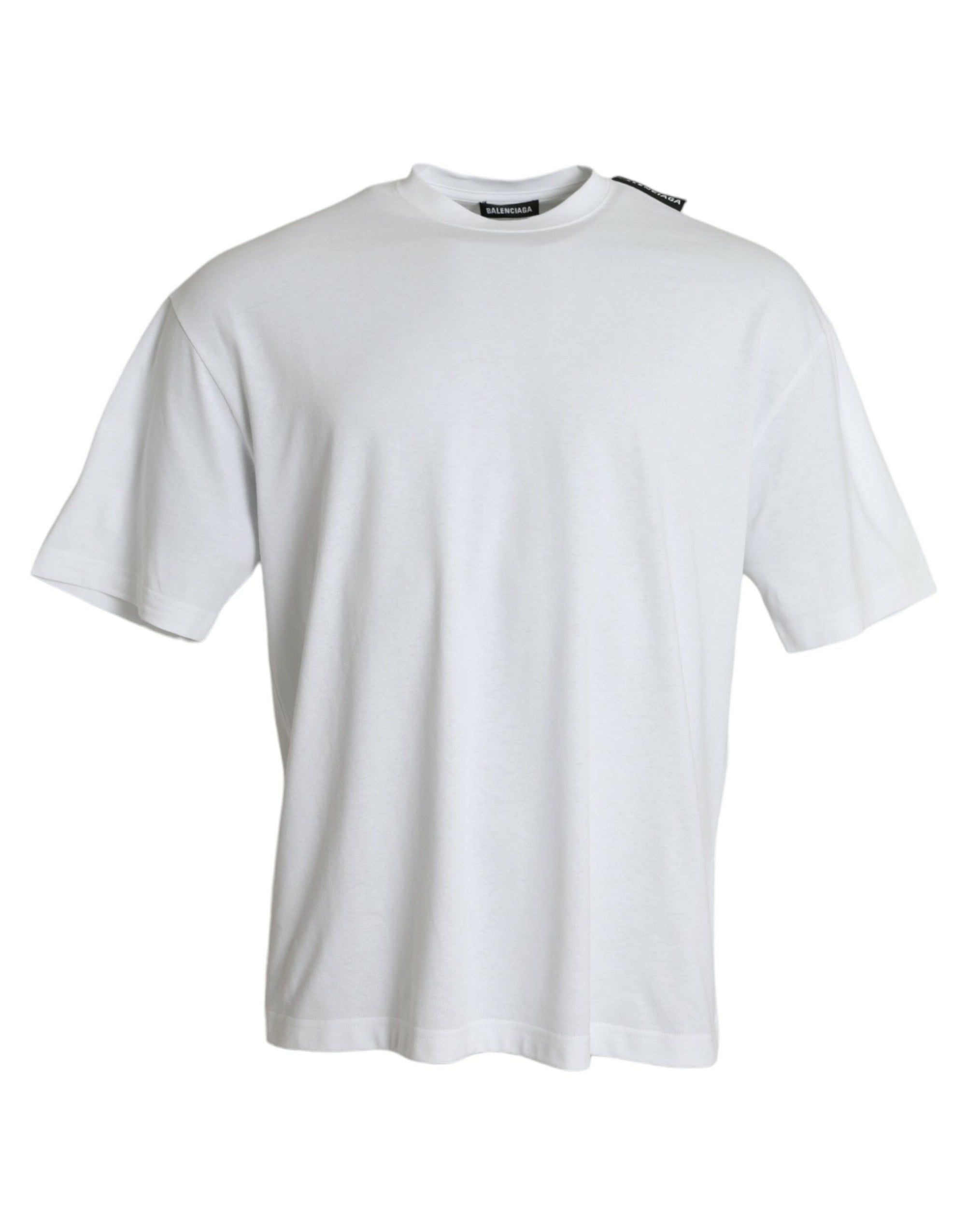 Balenciaga Logo Tag Off White Tee