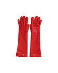 Dolce & Gabbana Fantasia Mid Arm Length Gloves - Red