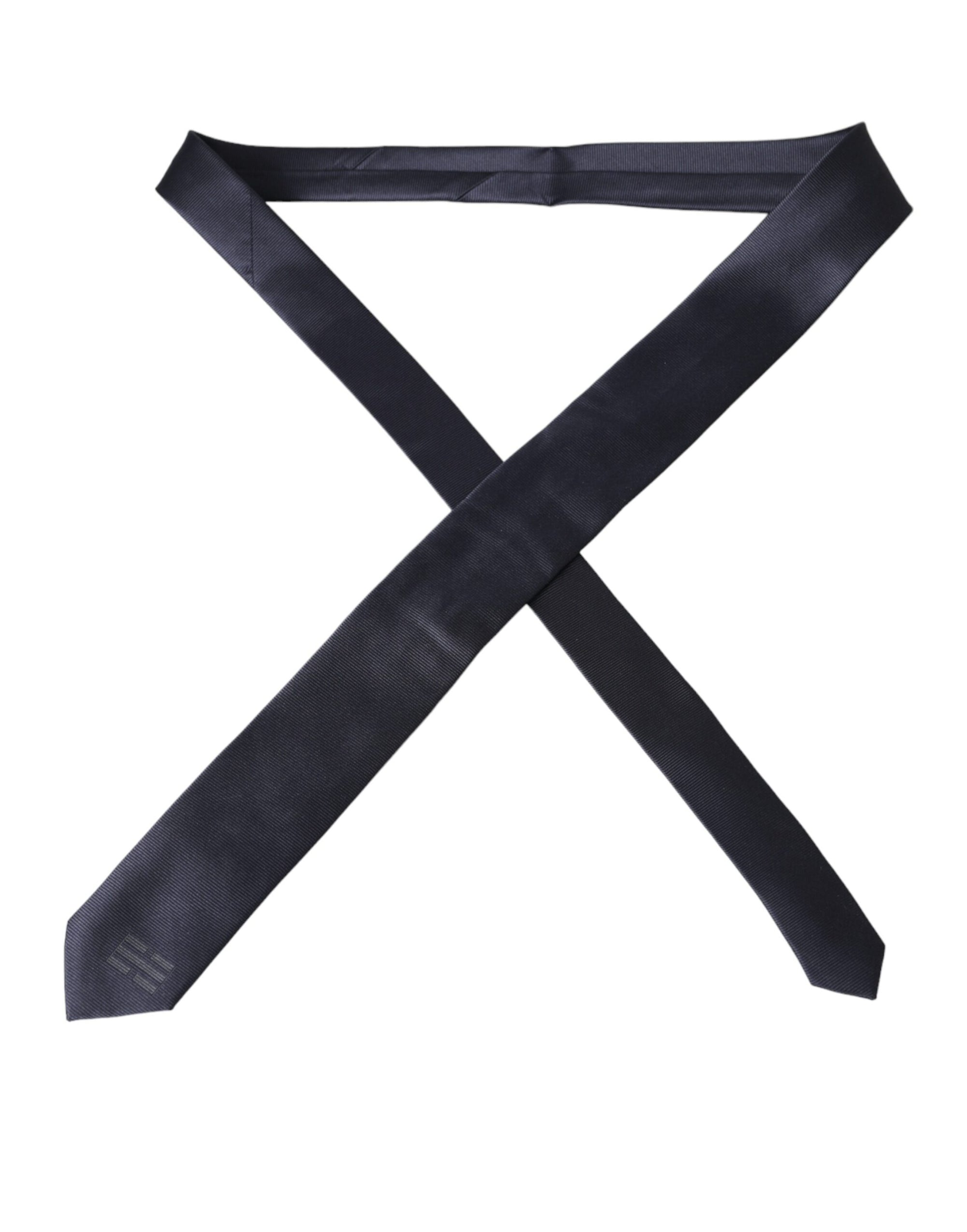 Dolce & Gabbana Solid Deep Blue Silk Slim Suit Tie