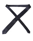 Dolce & Gabbana Solid Deep Blue Silk Slim Suit Tie