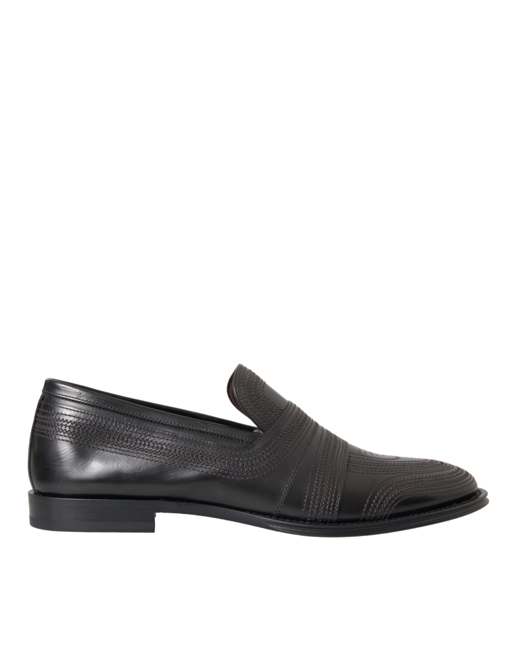 Dolce & Gabbana Brogue Leather Loafers - Black