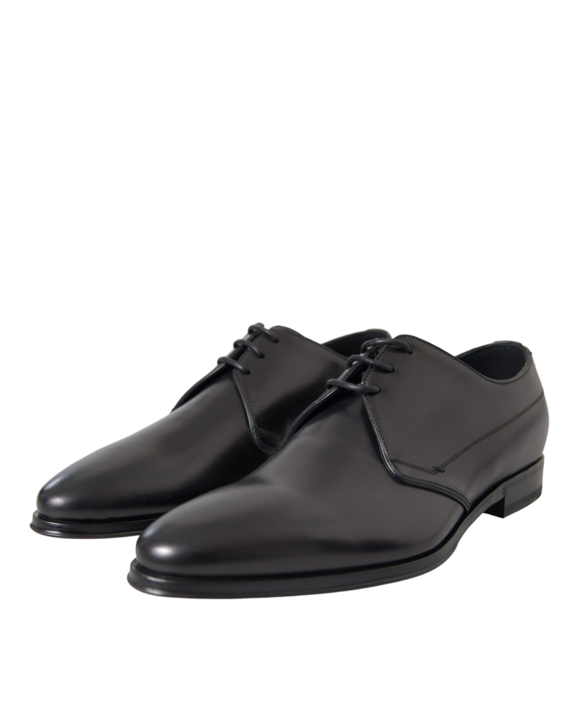 Dolce & Gabbana Black Leather Formal Derby Dress Shoes