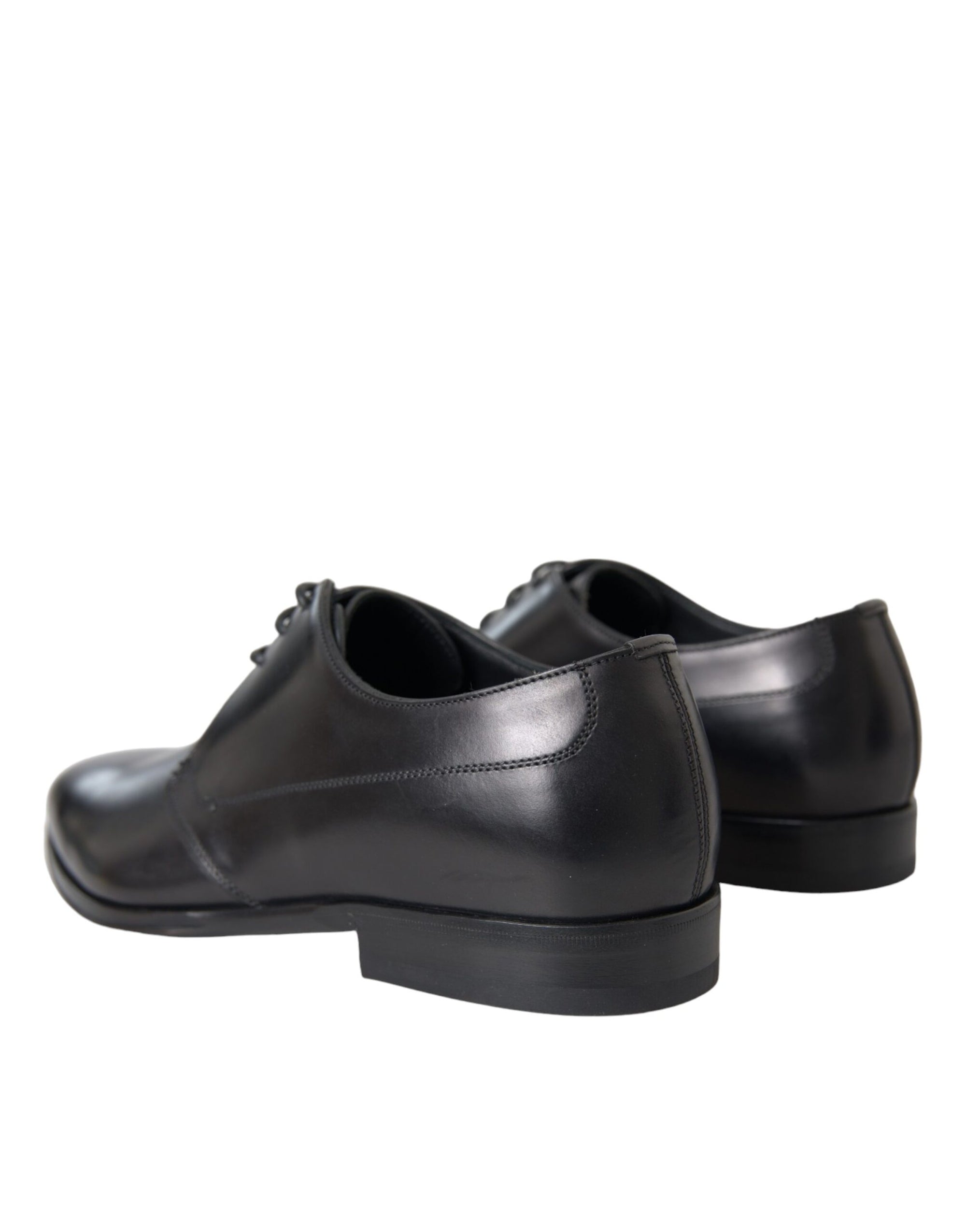 Dolce & Gabbana Black Leather Formal Derby Dress Shoes