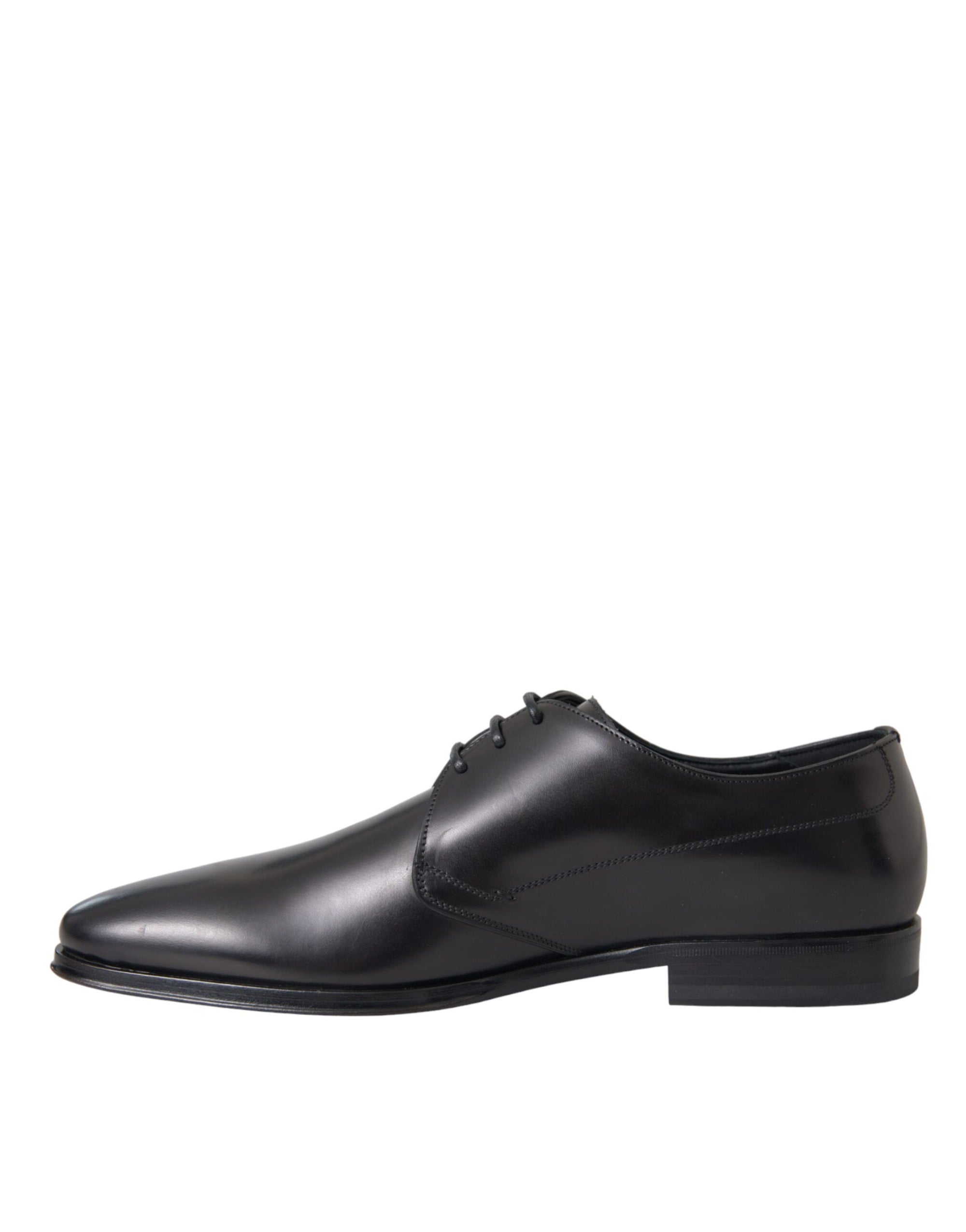 Dolce & Gabbana Black Leather Formal Derby Dress Shoes