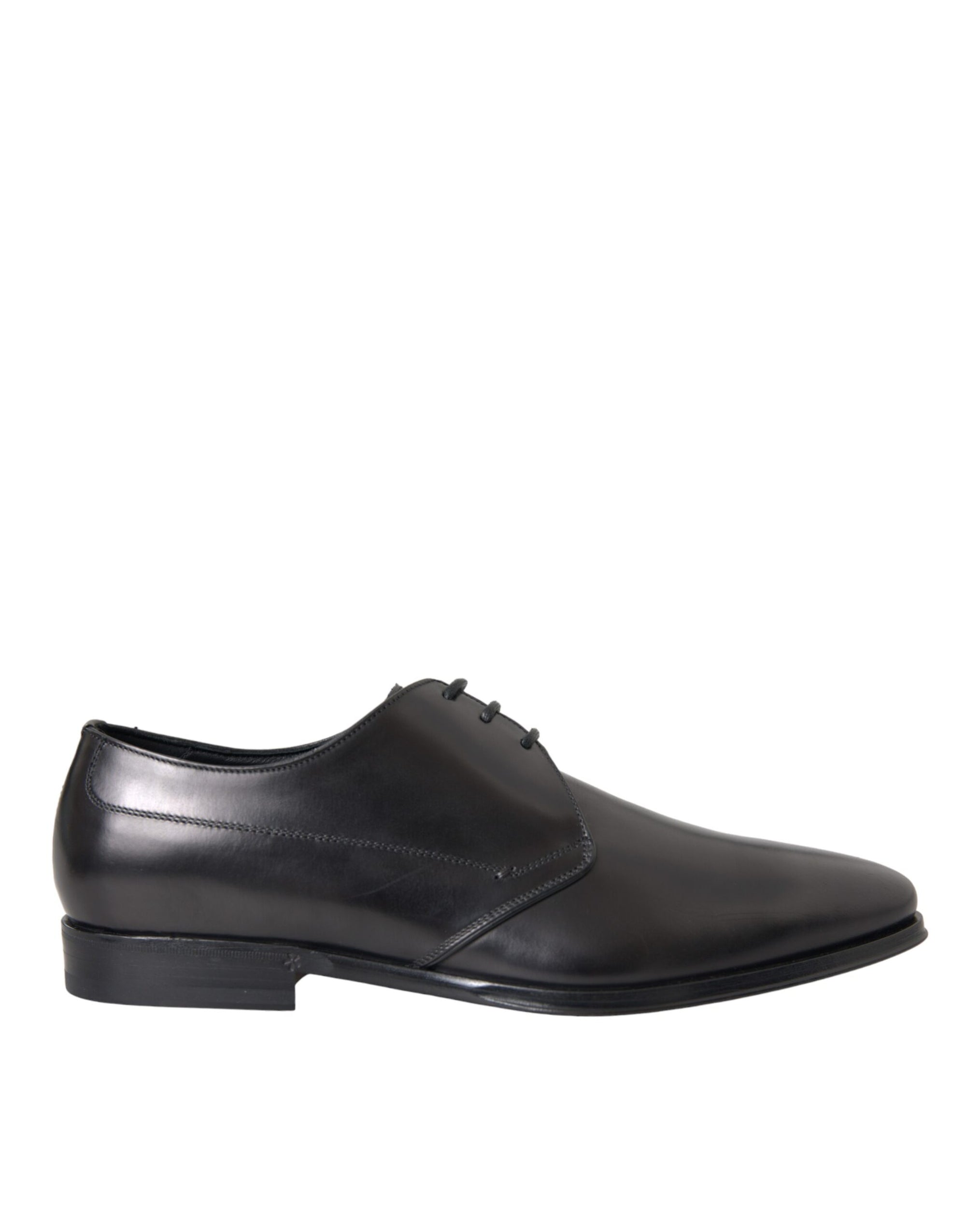 Dolce & Gabbana Black Leather Formal Derby Dress Shoes