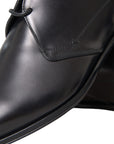 Dolce & Gabbana Black Leather Formal Derby Dress Shoes