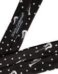 Dolce & Gabbana Guitar Print Silk Suit Tie - Black