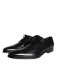 Dolce & Gabbana Black Leather Brogue Derby Dress Shoes