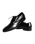 Dolce & Gabbana Black Leather Brogue Derby Dress Shoes